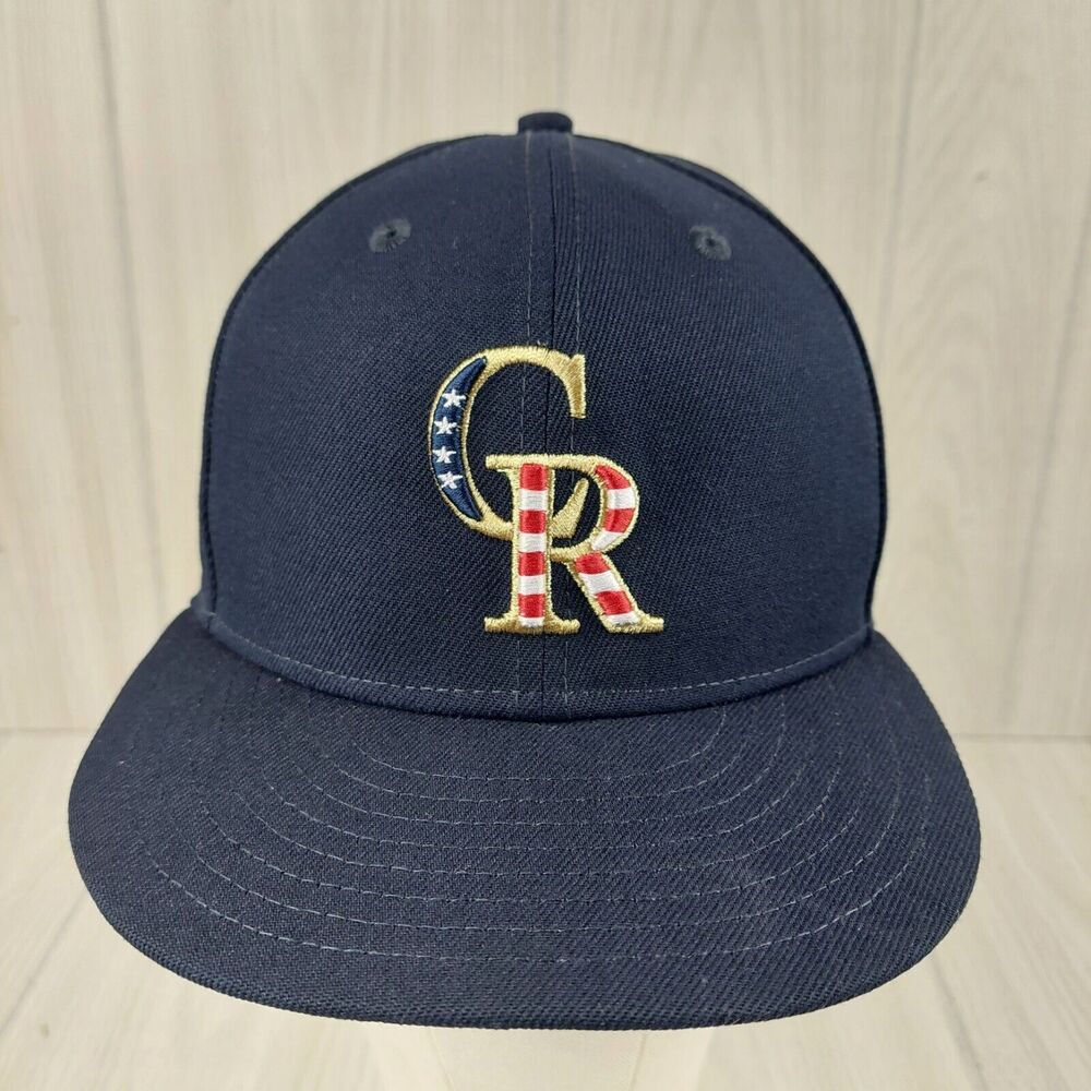 Colorado Rockies Hat Cap 6 7/8 MLB 2023 Fourth of July New Era 59FIFTY Blue - Picture 1 of 9